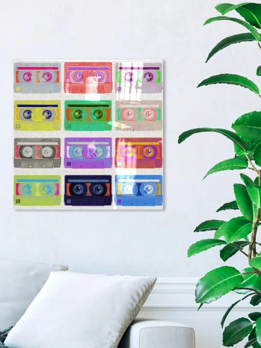 Oliver Gal Pop Art 80s Tapes High Gloss Resin Canvas Print - Image 2