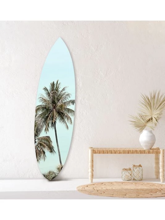 Oliver Gal Palm Tree Surfboard Wall Art - Image 2