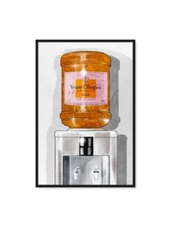 Oliver Gal Parisian Champagne Watercooler Framed Canvas Art