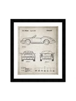 Oliver Gal 1990 Porsche 911 Framed Art Print