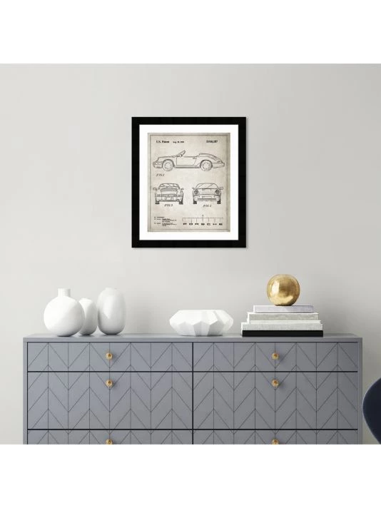 Oliver Gal 1990 Porsche 911 Framed Art Print - Image 2