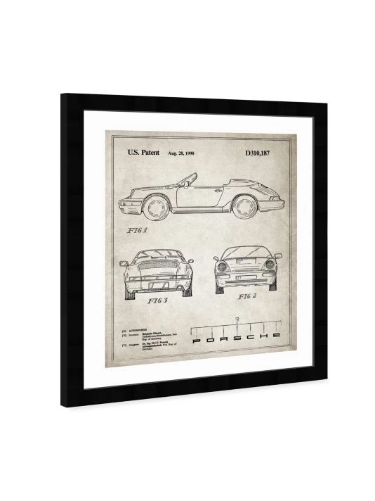 Oliver Gal 1990 Porsche 911 Framed Art Print - Image 4
