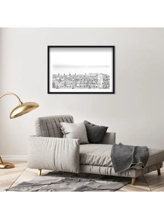 Oliver Gal Parasol Beach Umbrellas Shadowbox Framed Art Print - Image 2