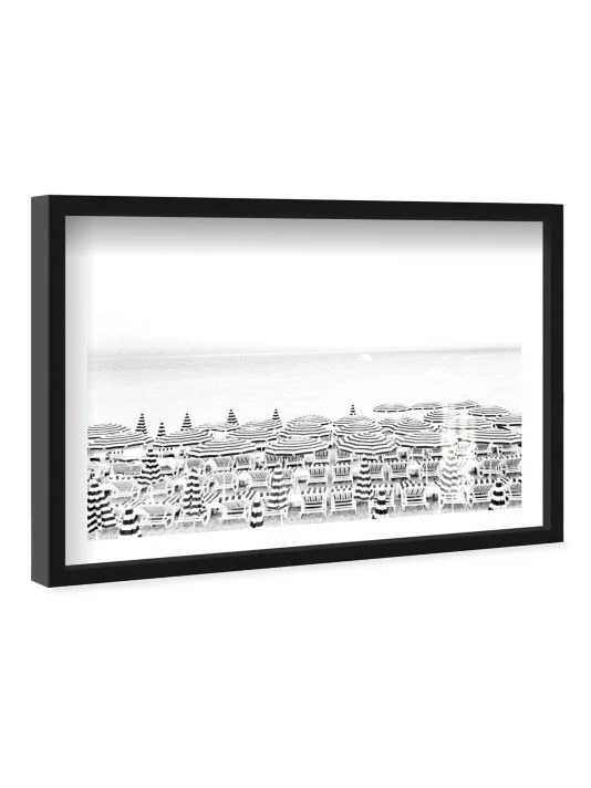 Oliver Gal Parasol Beach Umbrellas Shadowbox Framed Art Print - Image 4
