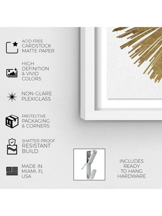 Oliver Gal Sunburst Abstract Shadowbox Framed Art Print - Image 3