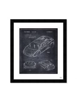 Oliver Gal 'Lamborghini Murciélago (2004)' Framed Art Print