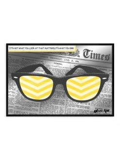 Oliver Gal Front Page Shades Framed Accent Mirror