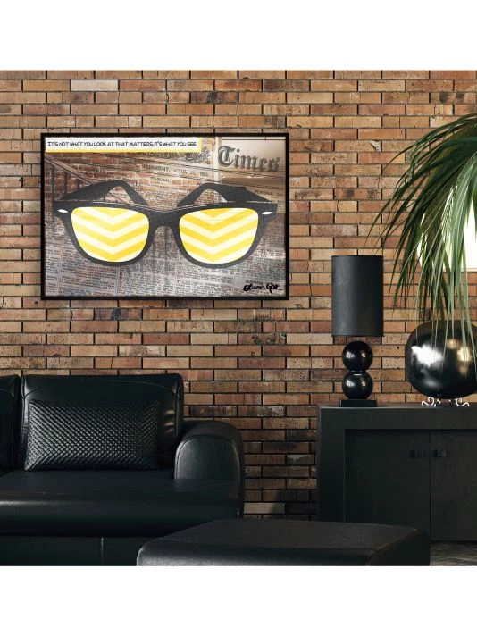 Oliver Gal Front Page Shades Framed Accent Mirror - Image 2