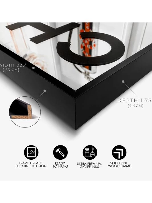 Oliver Gal Front Page Shades Framed Accent Mirror - Image 3