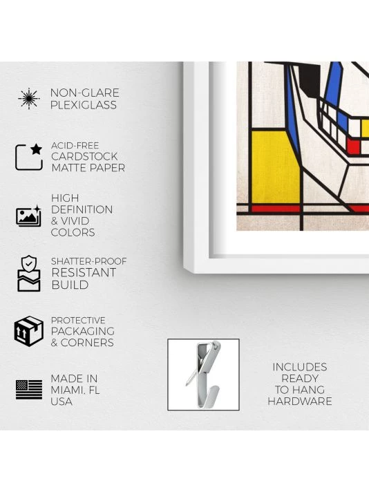 Oliver Gal 'Color-Blocked Skull No. 1' Shadowbox-Framed Art Print - Image 3