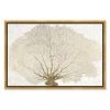 Oliver Gal 'Gold Coral Fan' Framed Canvas Art