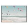 Oliver Gal 'Beachside Balloons' Framed Canvas Art
