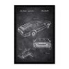 Oliver Gal 'Chalkboard Delorean (1986)' Framed Art Print