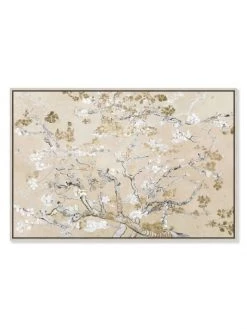 Oliver Gal Van Gogh In Golden Blossoms Inspiration Framed Canvas Art
