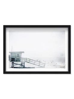 Oliver Gal 'Beach Bohemia Black And White' Shadowbox-Framed Art Print