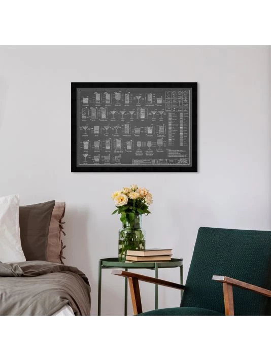 Oliver Gal 'Happy Hour Cocktails Night' Framed Art Print - Image 2