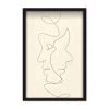 Oliver Gal Face Sketch Shadowbox Framed Art Print