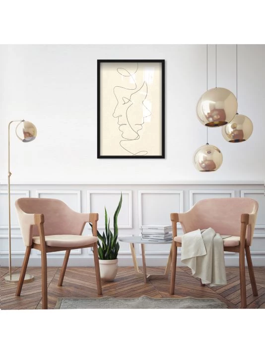 Oliver Gal Face Sketch Shadowbox Framed Art Print - Image 2