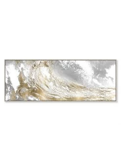 Oliver Gal Wave In A Moment Abstract Framed Canvas Art