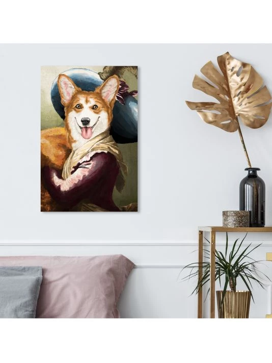Oliver Gal Elegant Corgi Canvas Art - Image 3
