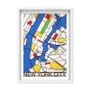 Oliver Gal New York Color-Blocked Map Shadowbox Framed Art Print