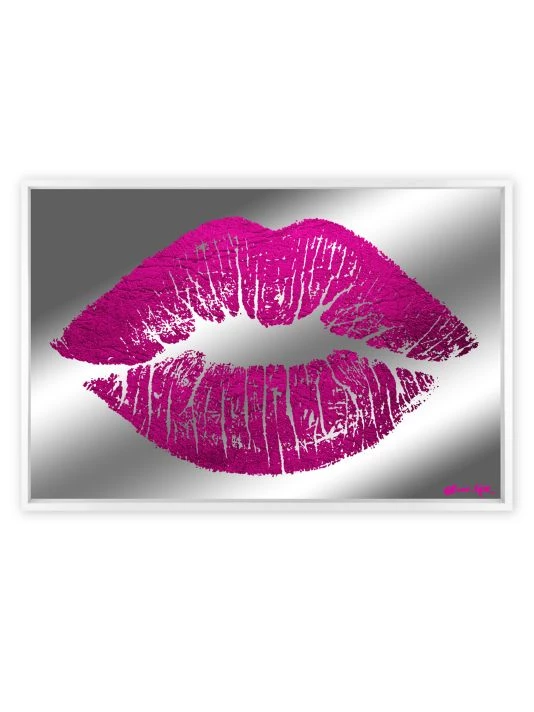 Oliver Gal Lipstick Kiss Framed Accent Mirror