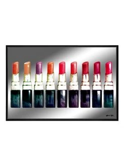 Oliver Gal Lipstick Shades Framed Accent Mirror