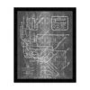 Oliver Gal New York Subway Map (1958) Shadowbox Framed Art Print