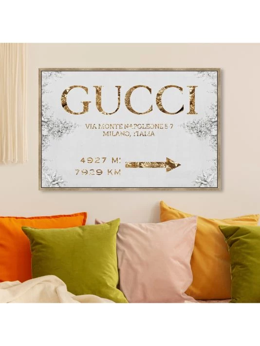 Oliver Gal Italian Luxe Road Sign Framed Art - Image 3