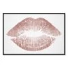 Oliver Gal Solid Kiss Framed Canvas Art