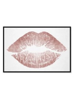 Oliver Gal Solid Kiss Framed Canvas Art