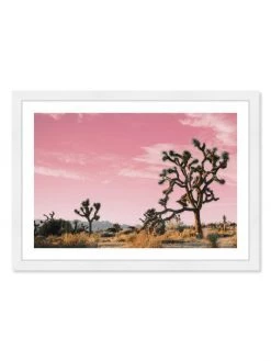 Oliver Gal 'Joshua Tree Pink Desert' Framed Art Print