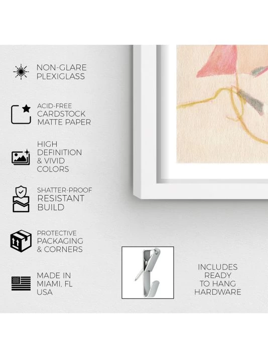 Oliver Gal Scribble Dream Abstract Shadowbox Framed Art Print - Image 3