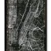 Oliver Gal New York Subway Map Framed Print