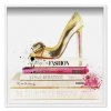 Oliver Gal Gold Shoe & Fashion Book Framed Art Print