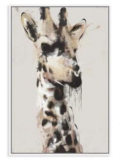 Oliver Gal Abstract Giraffe Framed Art