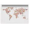 Oliver Gal Floral Mapamundi Framed Art