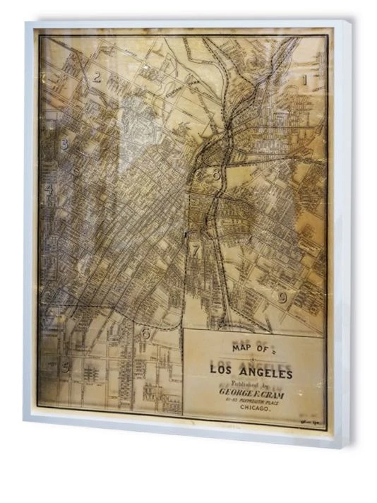 Oliver Gal Framed Hatcher & Ethan Los Angeles 1899 Print