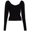 Design History Ribbed Sweetheart Sweater