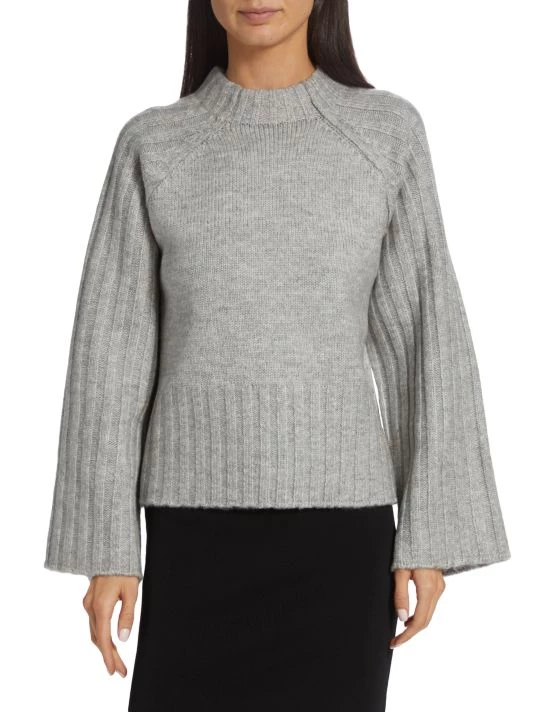 Design History Rib-Trim Funnel-Neck Sweater - Image 3