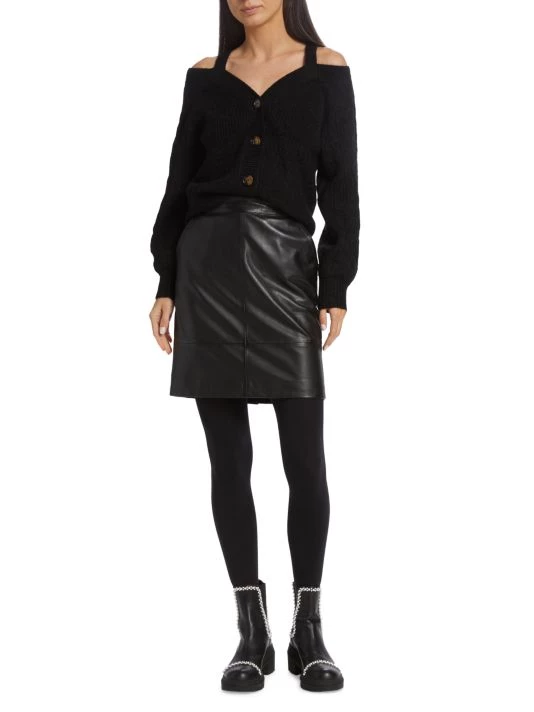 Design History Ribbed Off-The-Shoulder Cardigan Sweet Peach - Image 2