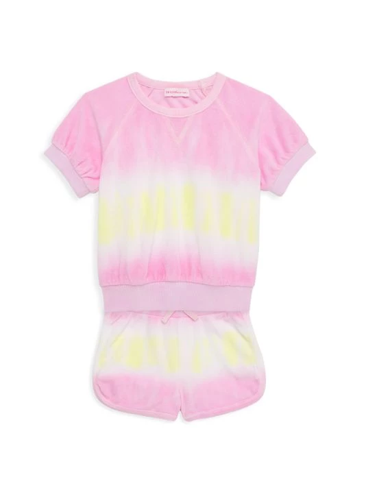 Design History Little Girl's Gradient Short-Sleeve Top For Kids - Image 2