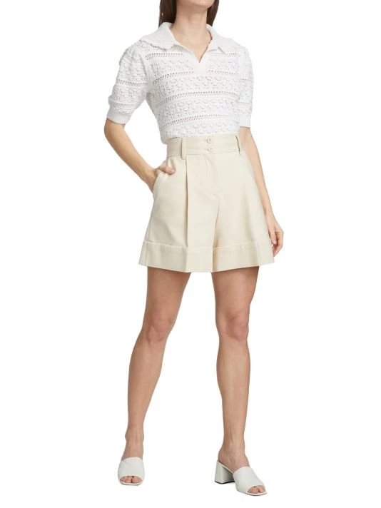 Design History Openwork Knit Polo Sweater - Image 2