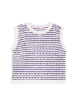 Design History Girl's Pointelle-Knit Cropped Top For Kids