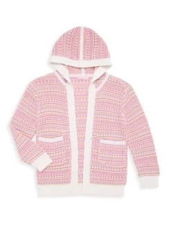 Design History Little Girl's Long-Sleeve Cardigan Sweater For Kids