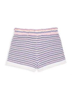 Design History Girl's Pointelle-Knit Shorts For Kids