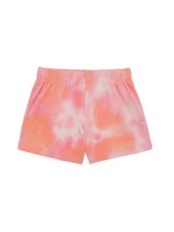Design History Little Girl's Tie-Dye Waffle-Knit Shorts For Kids