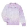 Design History Little Girl's Collared Acid Wash Sweater For Kids