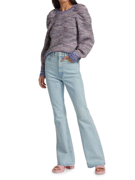 Design History Knit Crewneck Sweater Blue Combo - Image 2