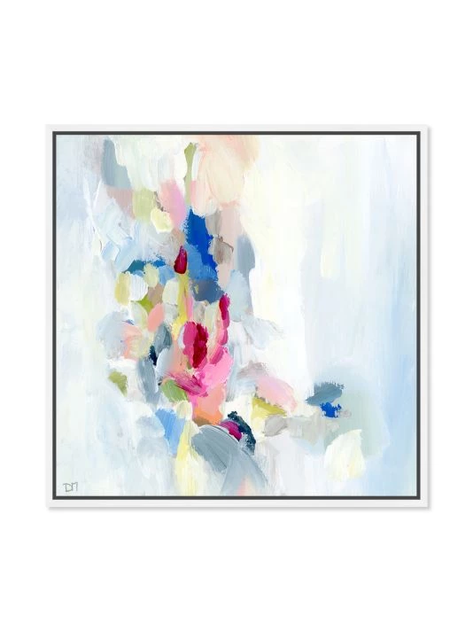 Oliver Gal My Happiness Abstract Framed Canvas Art